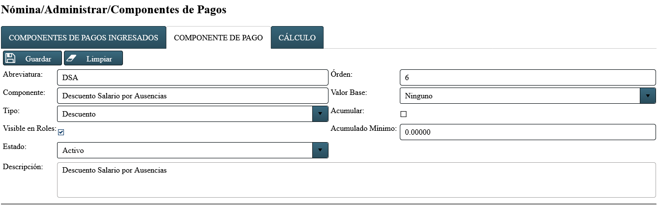 OCEN Nom Componentes de Pago 02