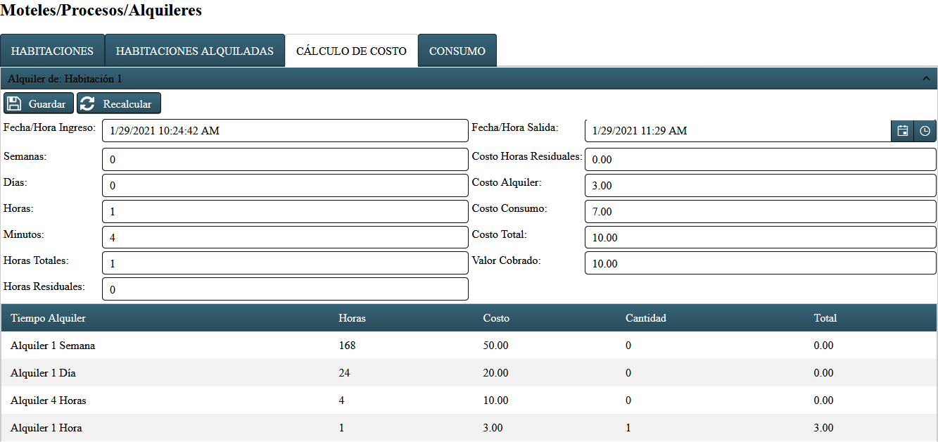 OCEN Mot Alquileres Cálculo Costo